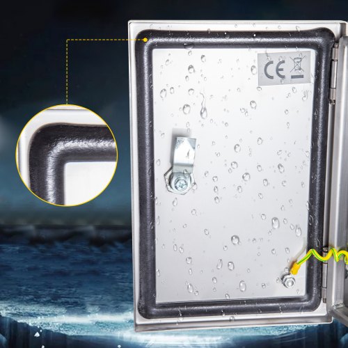 304 Stainless Steel Electrical Box 16x12x8 Heavy Duty NEMA 4X IP66 Enclosure With Reinforced Lock 5