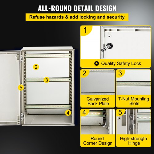 HeavyDuty Fiberglass Electrical Box 60x40x23 Cm NEMA 4X Rated IP66 Waterproof Enclosure With Reinfo 5