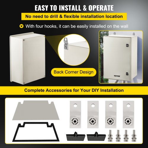 HeavyDuty Fiberglass Electrical Box 60x40x23 Cm NEMA 4X Rated IP66 Waterproof Enclosure With Reinfo 6