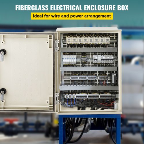 HeavyDuty 16 X 12 X 8 Inch NEMA 4X Fiberglass Electrical Junction Box IP66 Waterproof Dustproof Ste 2