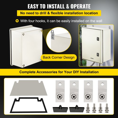 HeavyDuty 16 X 12 X 8 Inch NEMA 4X Fiberglass Electrical Junction Box IP66 Waterproof Dustproof Ste 6