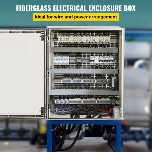 24 X 20 X 9 NEMA 4X Fiberglass Electrical Box IP66 Waterproof  Dustproof OutdoorIndoor Junction Box 1