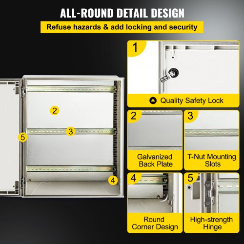 24 X 20 X 9 NEMA 4X Fiberglass Electrical Box IP66 Waterproof  Dustproof OutdoorIndoor Junction Box 5