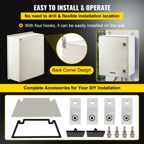 24 X 20 X 9 NEMA 4X Fiberglass Electrical Box IP66 Waterproof  Dustproof OutdoorIndoor Junction Box 6