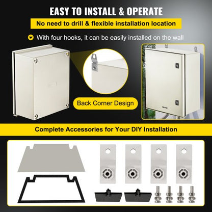 HeavyDuty 197 X 157 X 79 Inch NEMA 4X Fiberglass Junction Box IP66 Waterproof Dustproof Hinged Elec 7