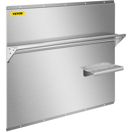 36 X 307 Stainless Steel Backsplash For Range Hood Silver Splash Plate With Builtin Storage Shelf   7
