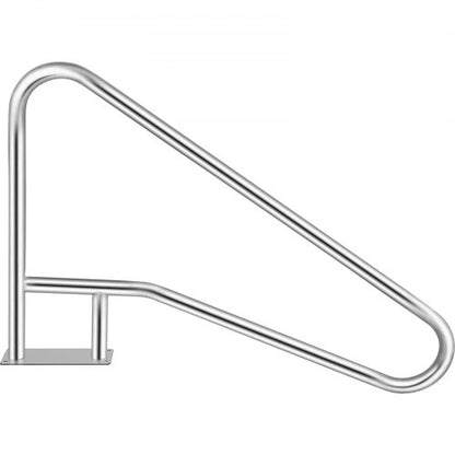 Pool Handrail, Stainless Steel Rustproof Pool Rail with Blue Grip Cover, 250LBS Capacity, Humanized Pool Railing
