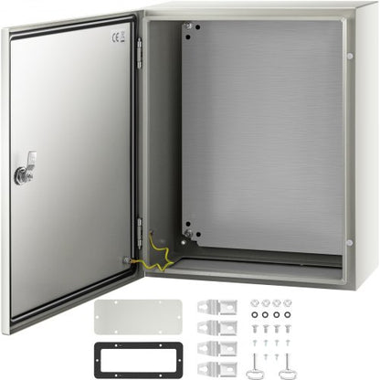 NEMA Steel Enclosure, Heavy-Duty IP Waterproof Electrical Box with Mounting Plate for Outdoor/Indoor Installations