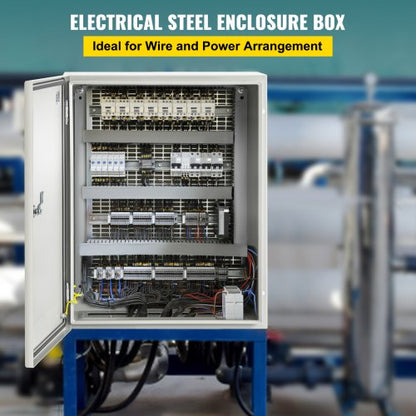 NEMA Steel Enclosure, Heavy-Duty IP Waterproof Electrical Box with Mounting Plate for Outdoor/Indoor Installations