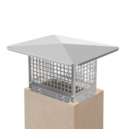 Stainless Steel Chimney Cap, Flue Caps with Adjustable Bolts, Durable Mesh Fireplace Chimney Cover, Weatherproof Spark
