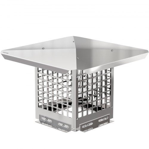 Flue Caps, Stainless Steel Chimney Cover with Bolts & Screws, Adjustable Mesh Spark Arrestor for Outdoor Fireplace