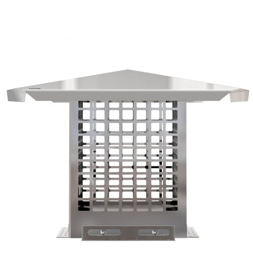 Flue Caps, Stainless Steel Chimney Cover with Bolts & Screws, Adjustable Mesh Spark Arrestor for Outdoor Fireplace