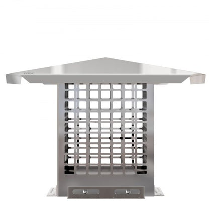 Flue Caps, Stainless Steel Chimney Cover with Bolts & Screws, Adjustable Mesh Spark Arrestor for Outdoor Fireplace