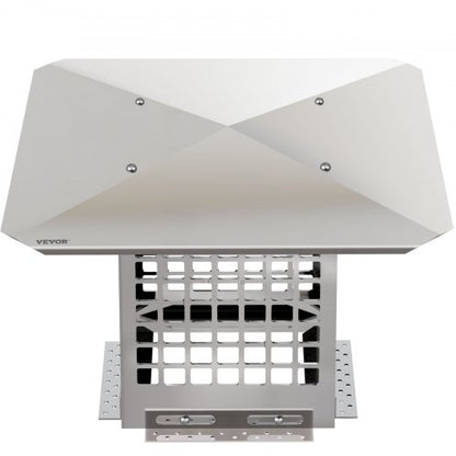 Flue Caps, Stainless Steel Chimney Cover with Bolts & Screws, Adjustable Mesh Spark Arrestor for Outdoor Fireplace