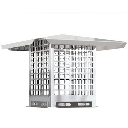 Flue Caps, Stainless Steel Chimney Cover with Bolts & Screws, Adjustable Mesh Spark Arrestor for Outdoor Fireplace