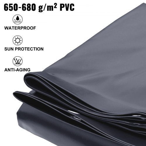 InGround Pool Cover 115x196 Ft Premium PVC Safety Pool Cover With Anchors  Drain Holes Reduces Evap 3