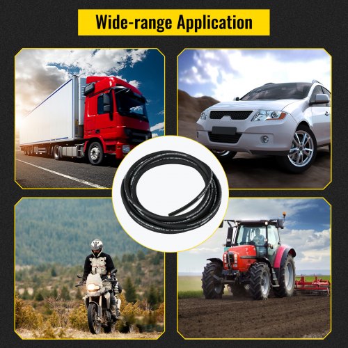 50ft Hydraulic Hose 12 ID 5000 PSI Flexible Oil Hose With 2 Steel Wire Braids Durable TemperatureRe 1