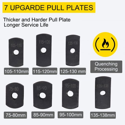Diesel Engines Liner Puller Tool, Heavy-Duty 75-138mm Universal Cylinder Liner Puller Set for Dry & Wet-Type Auto Repair