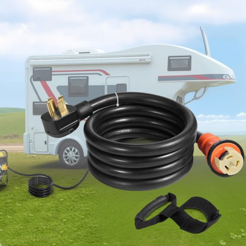 20FT 50AMP Generator Extension Cord, ETL Certified 12000W Pure Copper Cable, SS2-50P to SS2-50R Twist Lock Connectors