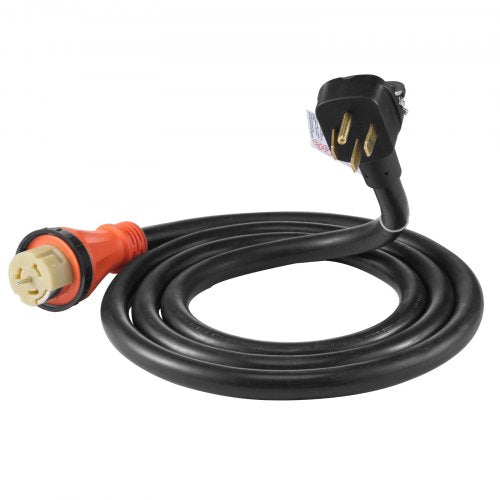 20FT 50AMP Generator Extension Cord ETL Certified 12000W Pure Copper Cable SS250P To SS250R Twist L 9