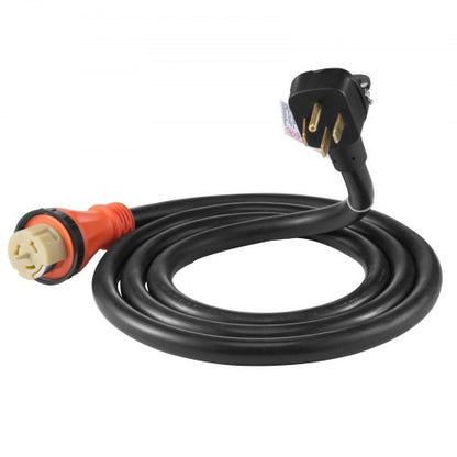 20FT 50AMP Generator Extension Cord ETL Certified 12000W Pure Copper Cable SS250P To SS250R Twist L 9
