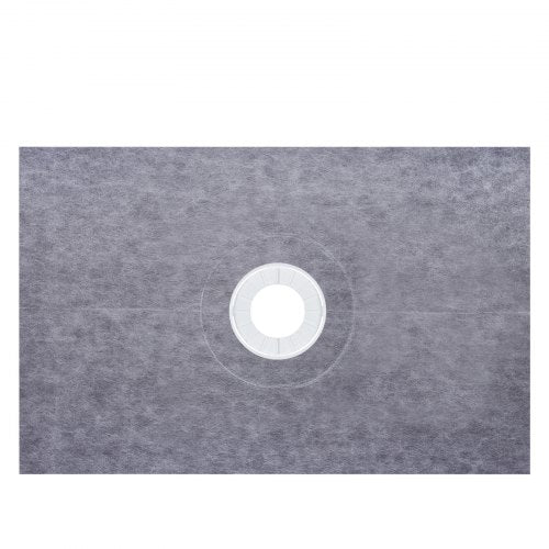 Premium Shower Curb Overlay Kit, Watertight Shower Pan with Central Drain, Adjustable Curbs & Trowel, Leak-Proof