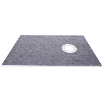Watertight Shower Curb Kit with ABS Offset Bonding Flange & Stainless Steel Grate, Includes Cuttable Shower Curbs