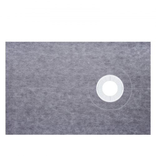 Shower Curb Kit with PVC Offset Bonding Flange, Stainless Steel Grate, Cuttable Curbs & Trowel, Watertight Shower Pan