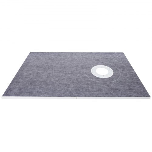 Shower Curb Kit with PVC Offset Bonding Flange, Stainless Steel Grate, Cuttable Curbs & Trowel, Watertight Shower Pan