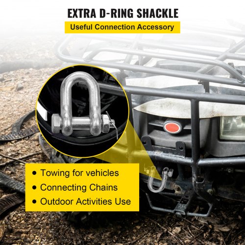 Bridle Transport Chain with Dual G J Hooks, 9260 lbs Heavy-Duty Tow Chain for Trucks, Trailers & Vehicle Recovery