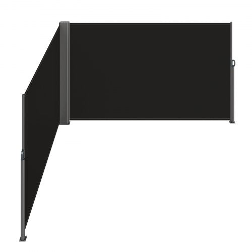 Retractable Side Awning, Double Retractable Patio Screen Waterproof Privacy Fence, Outdoor Room Divider