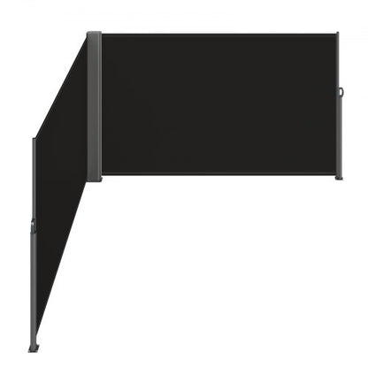 Retractable Side Awning, Double Retractable Patio Screen Waterproof Privacy Fence, Outdoor Room Divider