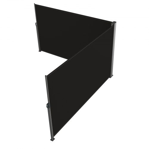 Retractable Side Awning, Double Retractable Patio Screen Waterproof Privacy Fence, Outdoor Room Divider