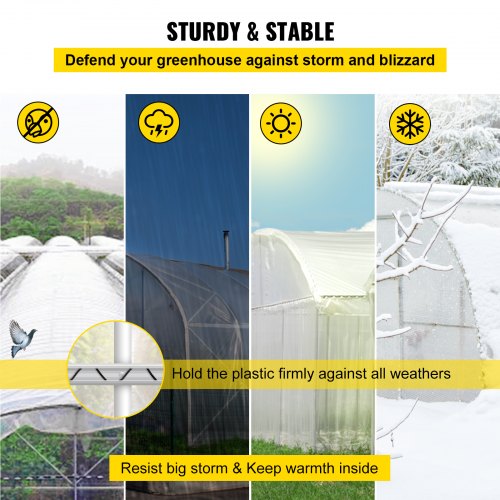 Spring Wire and Lock Channel, Spring Lock & U-Channel Bundle for Greenhouse, PE Coated Spring Wire & Aluminum Alloy
