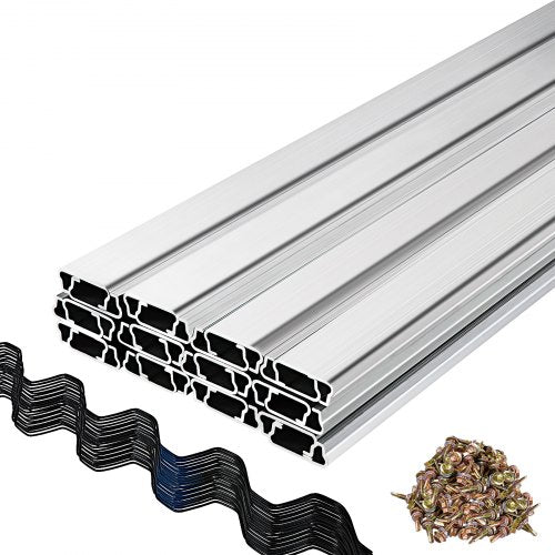 Spring Wire and Lock Channel, Spring Lock & U-Channel Bundle for Greenhouse, PE Coated Spring Wire & Aluminum Alloy