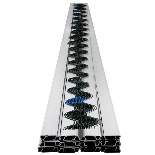 Spring Wire and Lock Channel Kit, Aluminum Alloy U-Channel & PE-Coated Wiggle Wire for Greenhouse Plastic Poly Film