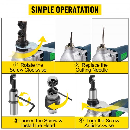 Sheet Metal Nibbler, Electric Metal Nibbler 1800RPM High Speed Rotor, Metal Nibbler Cutter with Replaced Blades, Storage