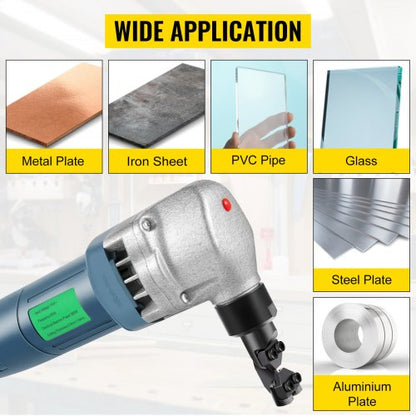 Sheet Metal Nibbler, Electric Metal Nibbler 1800RPM High Speed Rotor, Metal Nibbler Cutter with Replaced Blades, Storage