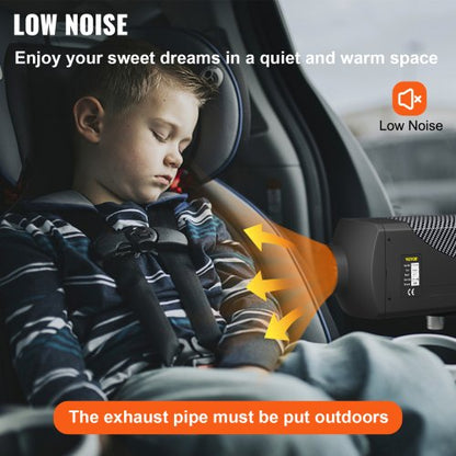 Diesel Air Heater Muffler, Remote Control Diesel Parking Heater with LCD Switch for Cars, Trucks, Motor-home, Boat & Bus