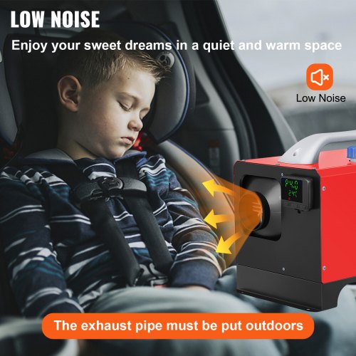 Diesel Air Heater All in One, Fast Heating Diesel Parking Heater with Black LCD & Remote Control for RV, Truck, Boat