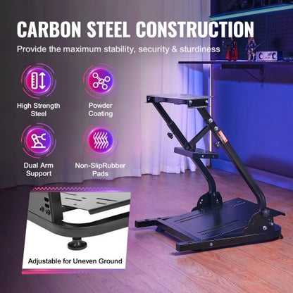 Premium Racing Simulator Steering Wheel Stand for Mainstream Brands, Adjustable, Foldable & Durable for Logitech