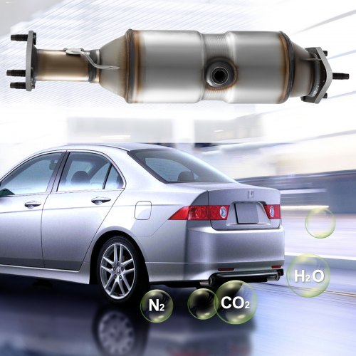 High Flow Direct Fit Catalytic Converter with Gaskets for Honda Accord, Stainless Steel Exhaust Upgrade