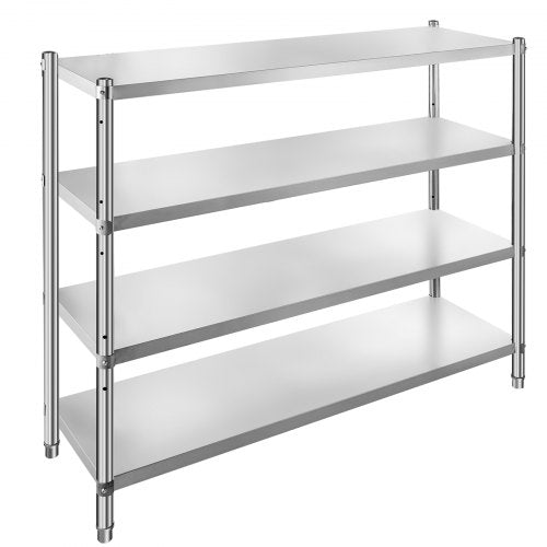 4Tier Stainless Steel Shelving Unit Heavy Duty Storage Rack 709 X 177 X 591 1320 Lbs Total Capacity 9