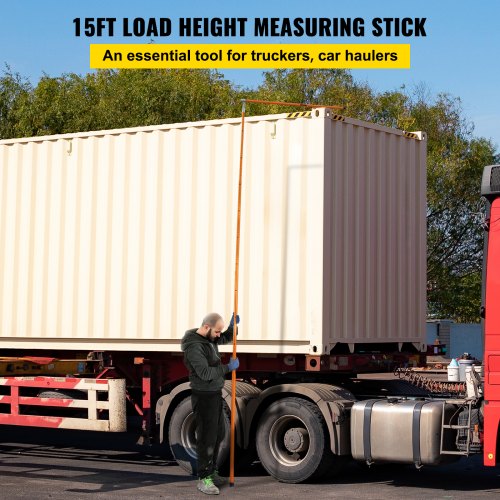 15 Ft Truck Height Stick Adjustable NonConductive Measuring Pole With Carrying Bag For Trucks  Car  2