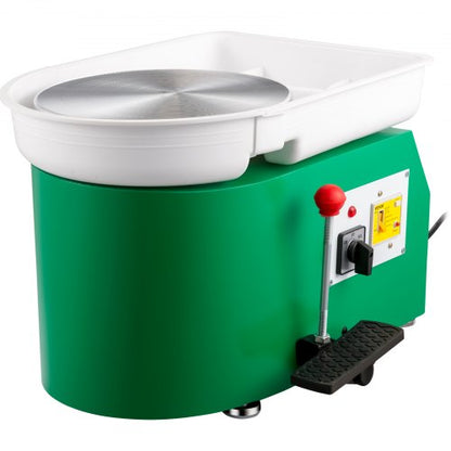 28cm Electric Pottery Wheel 350W Ceramic Forming Machine With Foot Pedal 18Piece Sculpting Tools  D 7