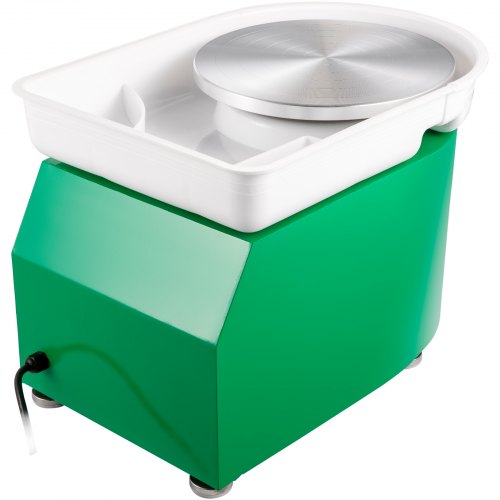 28cm Electric Pottery Wheel 350W Ceramic Forming Machine With Foot Pedal 18Piece Sculpting Tools  D 9