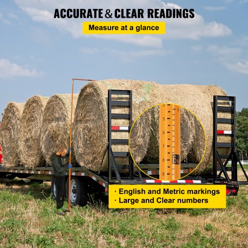 Truck Height Measuring Stick 20 Ft Adjustable Fiberglass Height Stick For Trucks NonConductive  Por 4