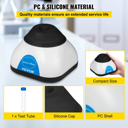 Touch Function Scientific Lab Vortex Shaker 3000RPM Mixer For Test Tubes Tattoo Ink  Nail Polish 50 5