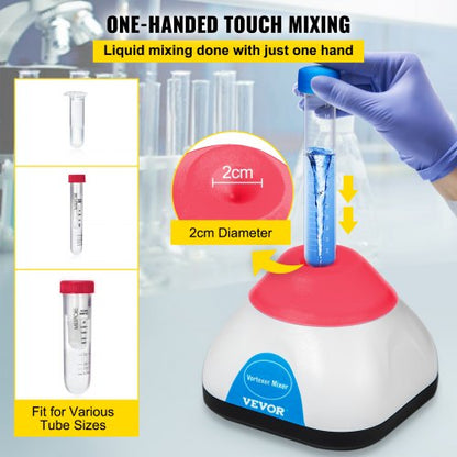 3000RPM Mini Vortex Mixer Shaker Touch Function Lab Vortex For Test Tubes Tattoo Ink  Nail Polish 4