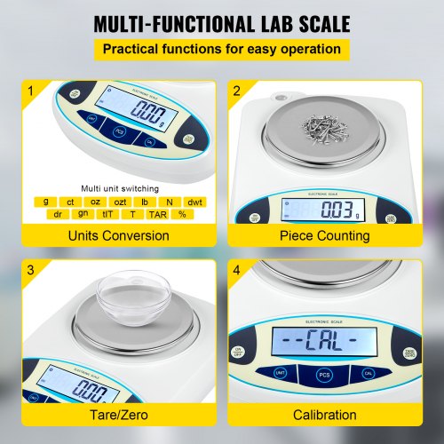 Scientific Digital Laboratory Balance 3000g Capacity 001g Accuracy Stainless Steel Pan For Jewelers 4